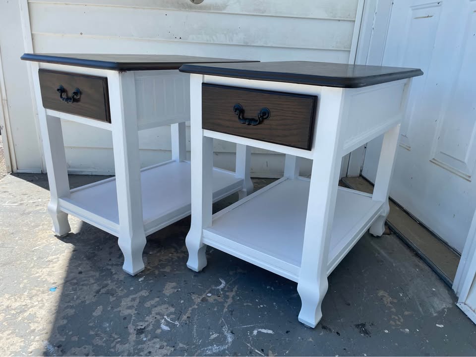 Pair of Oak Sidetables