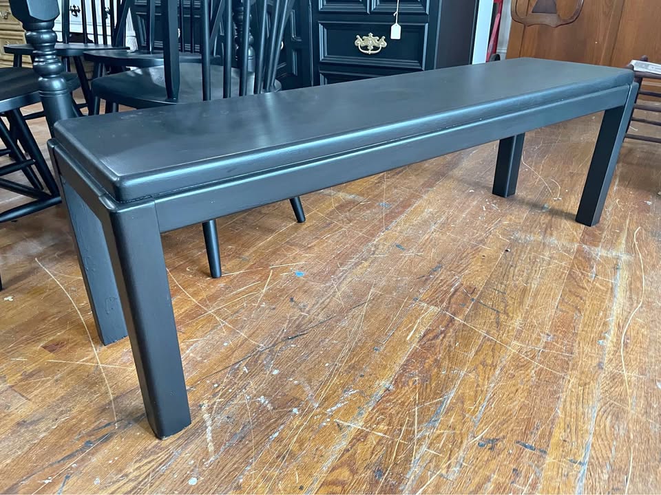 Black Wooden Dining Bench