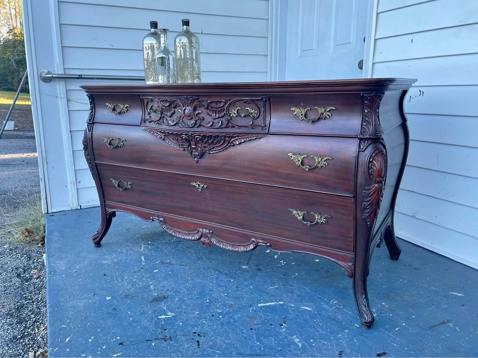 Vintage French Provincial Bombe Chest