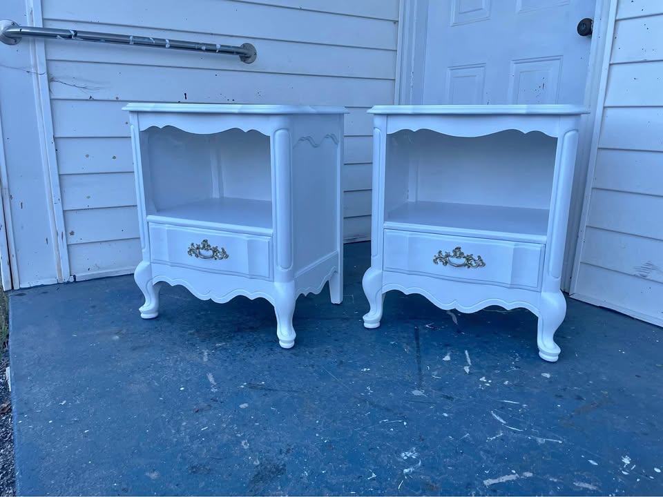 Pair of Bassett French Provincial Nightstands