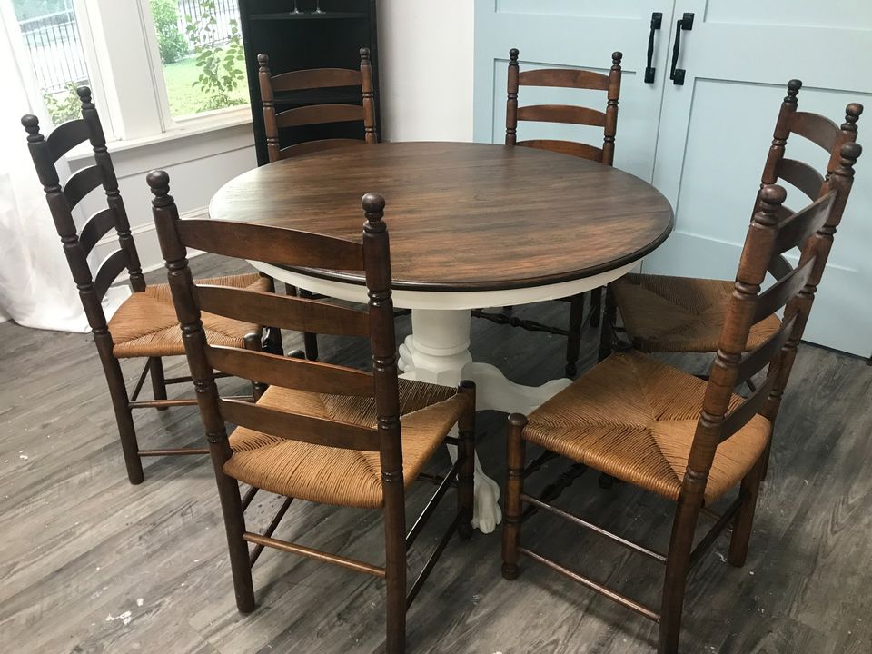 Solid Oak Table and Matching Chairs