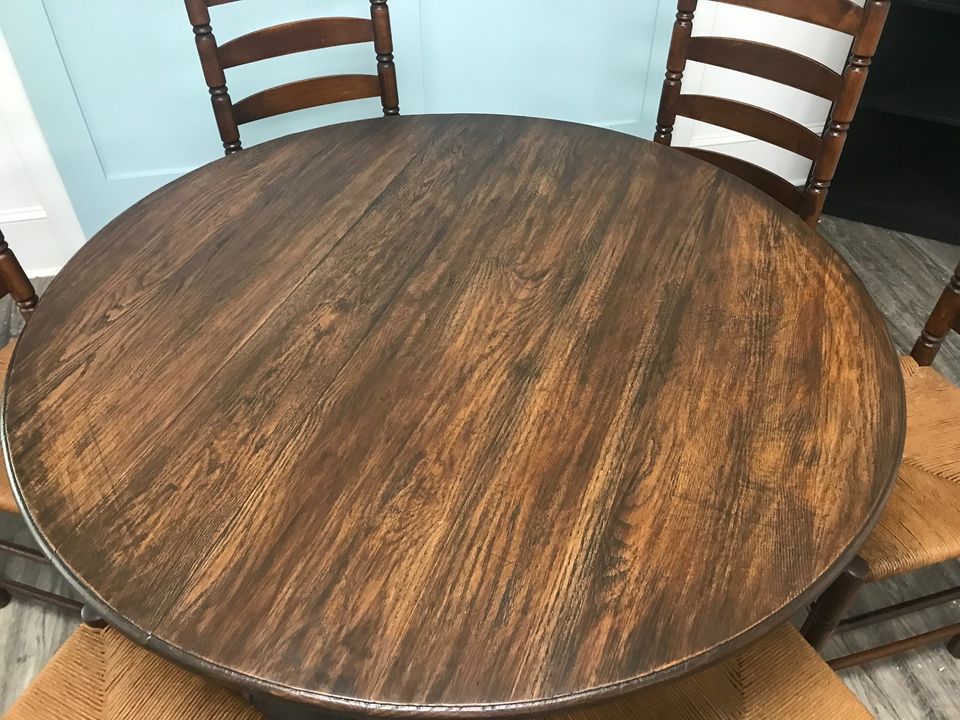 Solid Oak Table and Matching Chairs