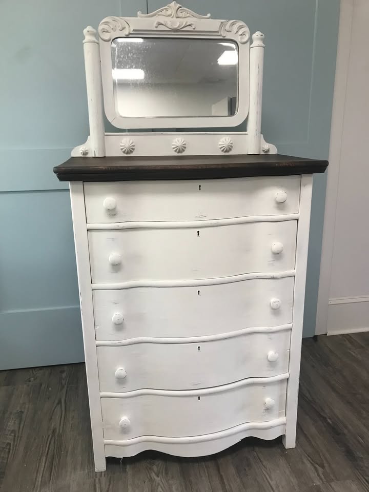 Bow Fronted Tall Chest