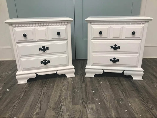 Pair of Broyhill Tall Nightstands