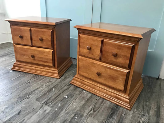 Pair of Solid Wood Nightstands