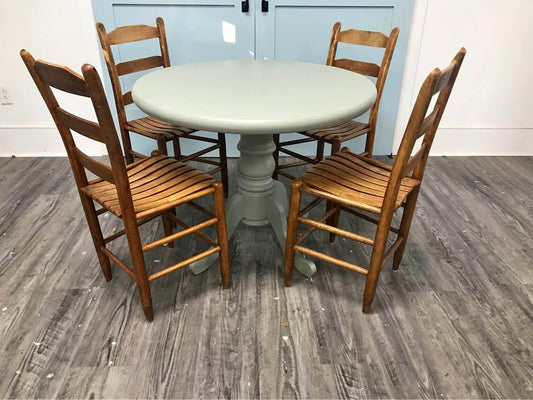 Solid Wood Table an 4 Matching Chairs