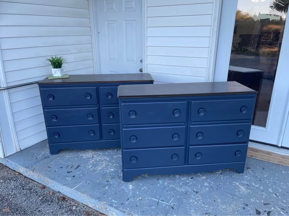 Two Matching Tall Dressers