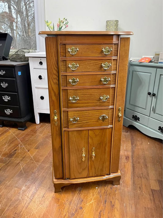 Oak Jewelry Cabinet