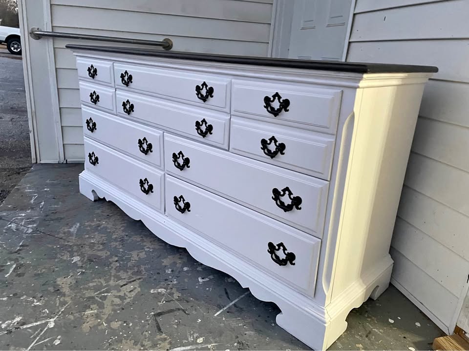 Solid Wood Long Dresser
