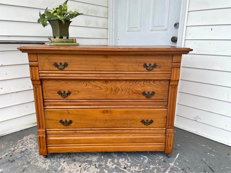 Antique Oak Dresser/TV Stand