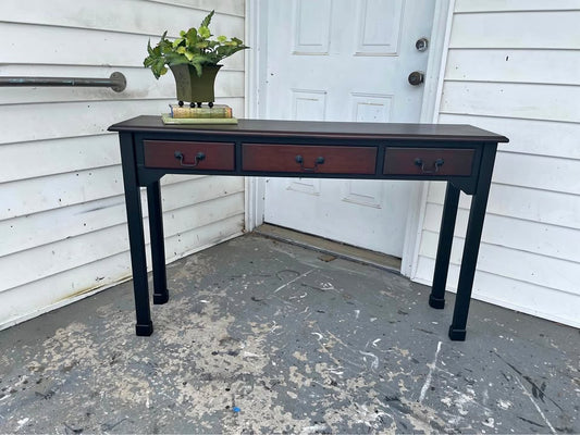 Two-Tone 3-Drawer Console Table