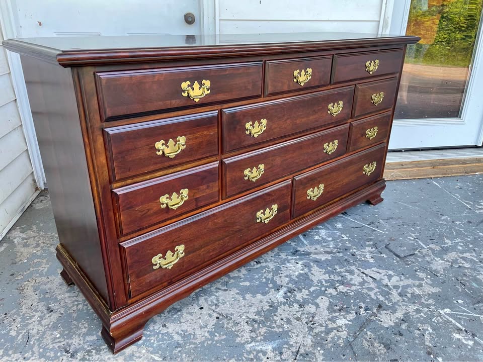 Solid Cherry Long Dresser