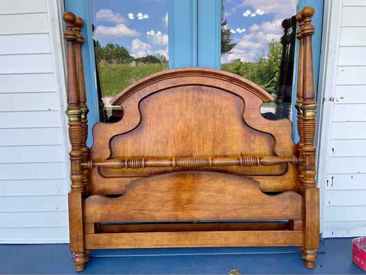 Queen or Full Four-Poster Wooden Bed Frame