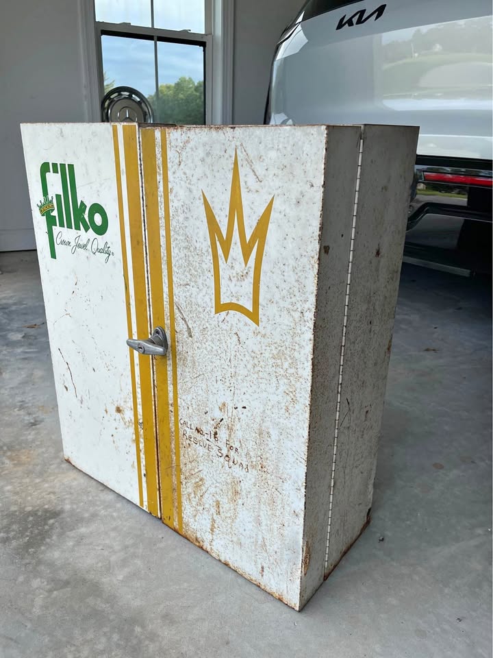 Vintage Filko Crown Jewel Quality Metal Parts Cabinet