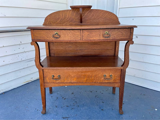 Antique Tiger Oak Buffet/Sideboard/Entryway Table