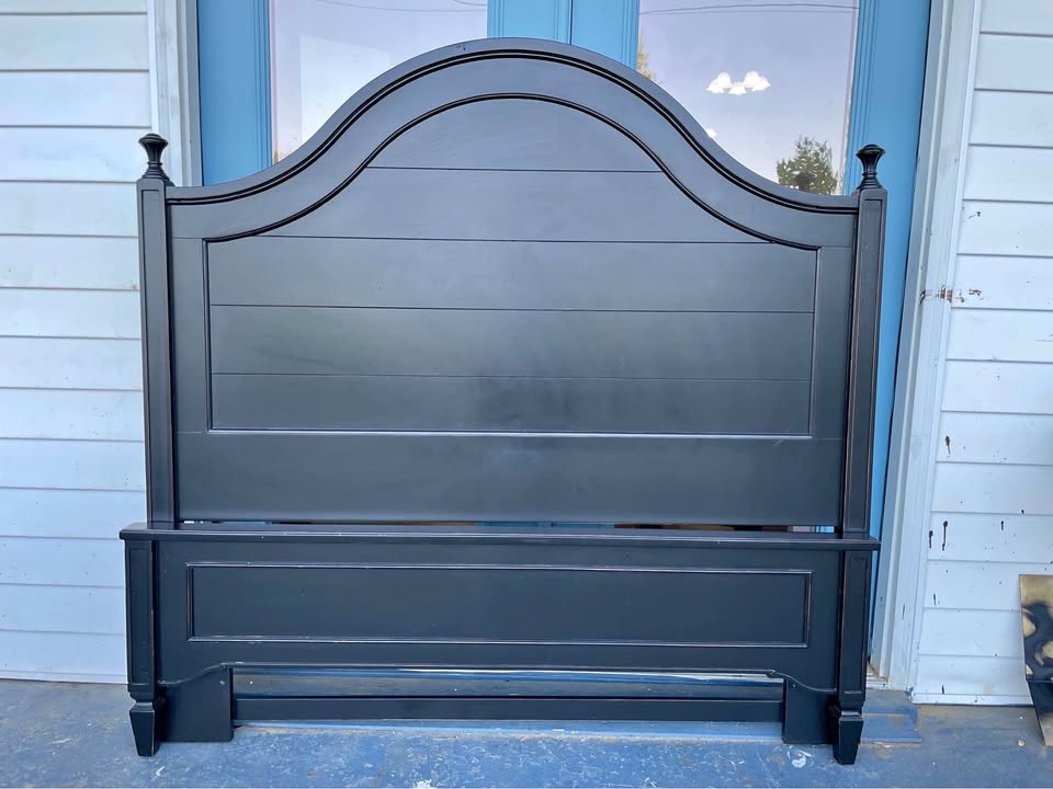 Stanley Furniture Black Headboard, Footboard, Rails and Slats
