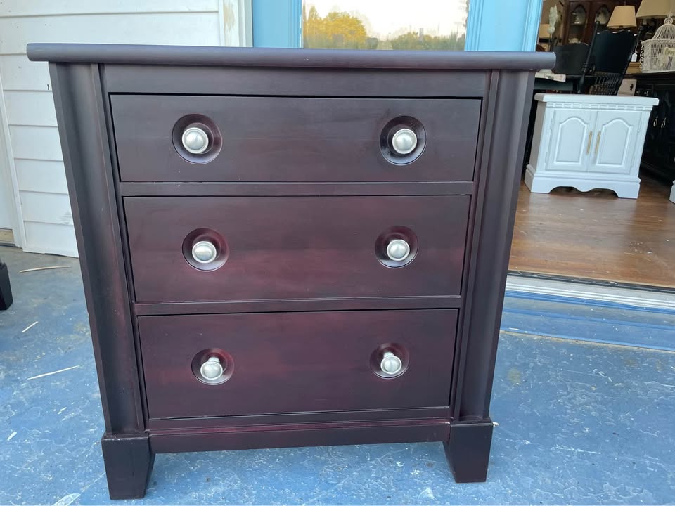 Durham Furniture Dark Cherry 3-Drawer Nightstand