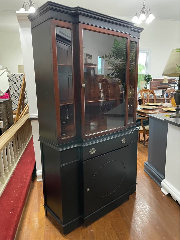 Two-Tone Vintage China Cabinet