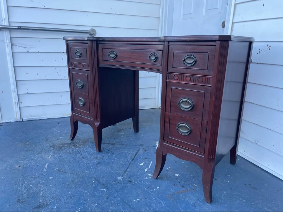 Vintage Mahogany Kidney Desk