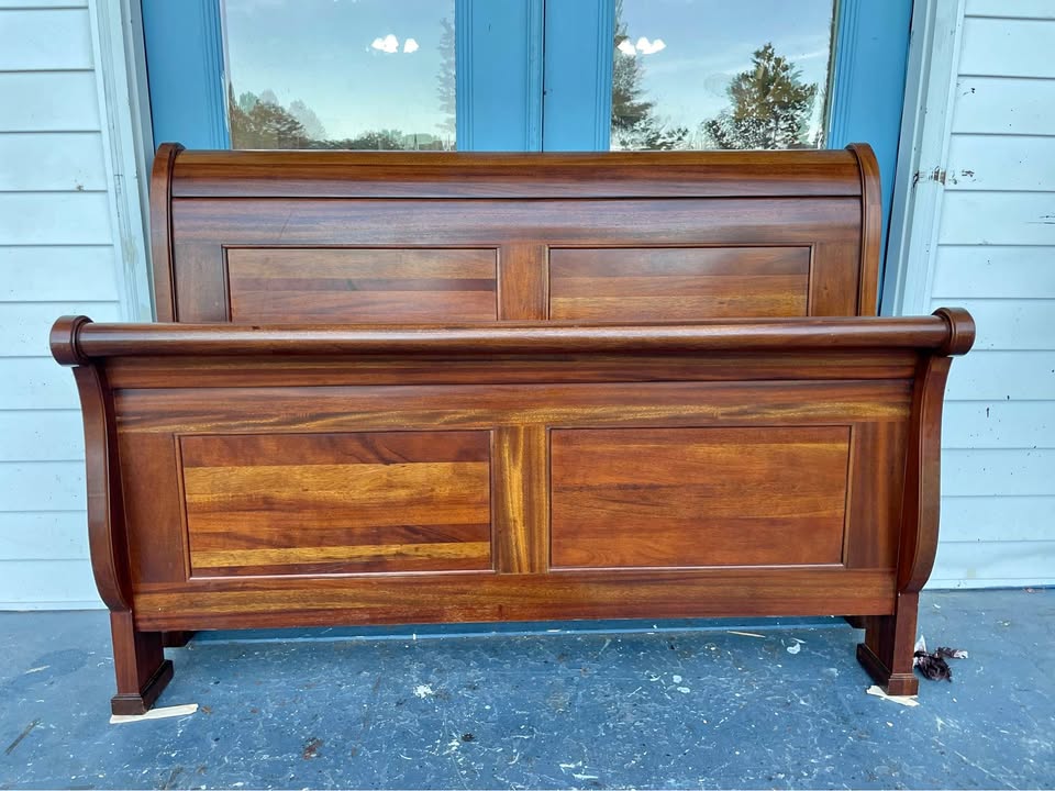 Wooden Queen Sleigh Bed Frame