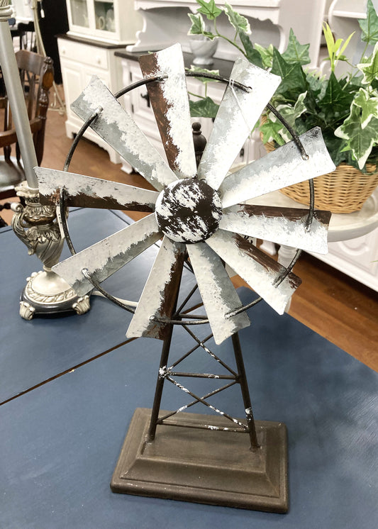 Metal Tabletop Wind Mill