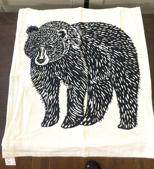 Hearth & Harrow Organic Cotton Tea Towel - Bear
