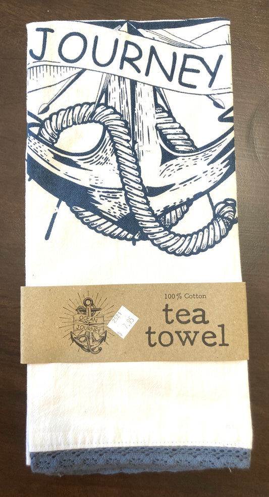 Cotton Tea Towel - Anchor
