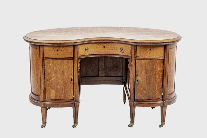 Beautiful Antique Kidney Shaped Desk